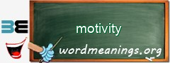 WordMeaning blackboard for motivity